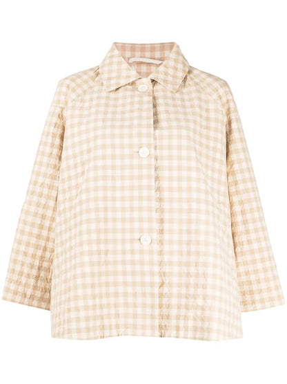 Dries Gingham-Check Shirt Jacket