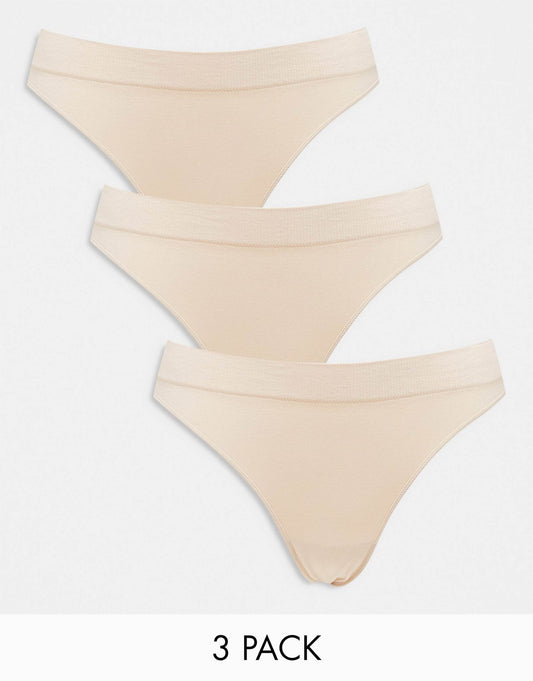 Cat Seamless 3-Pack Thong