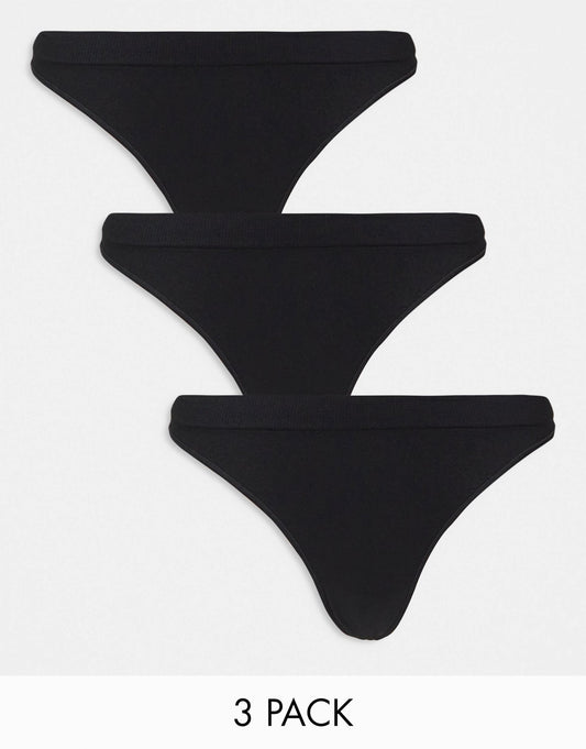 Cat Seamless 3-Pack Thong