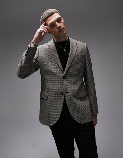 Wool Mix Slim Blazer