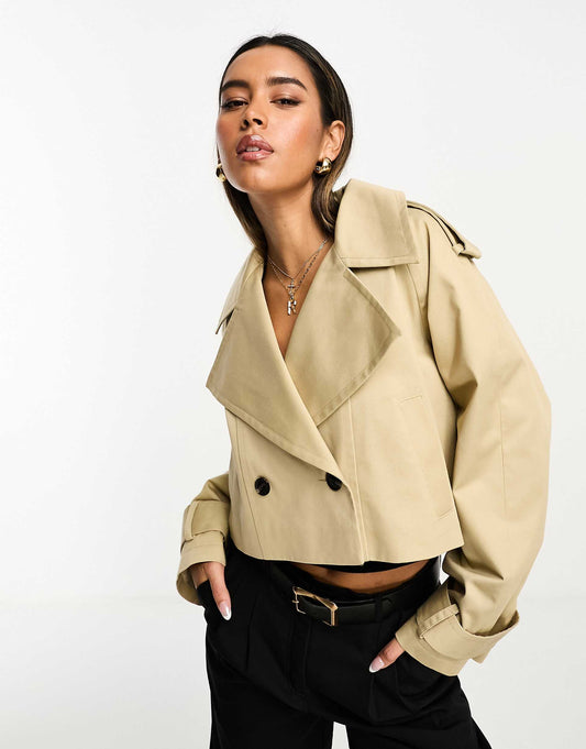 Cropped Trench Coat