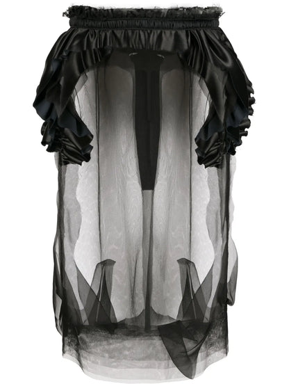 Décortiqué Tulle Midi Skirt