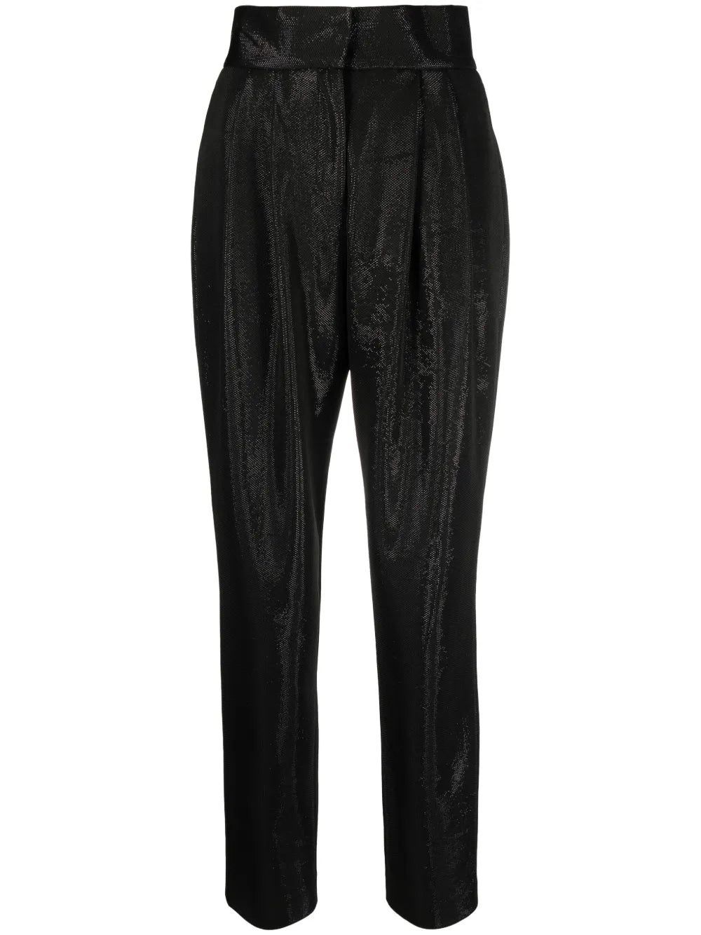 High-Waisted Cotton Trousers