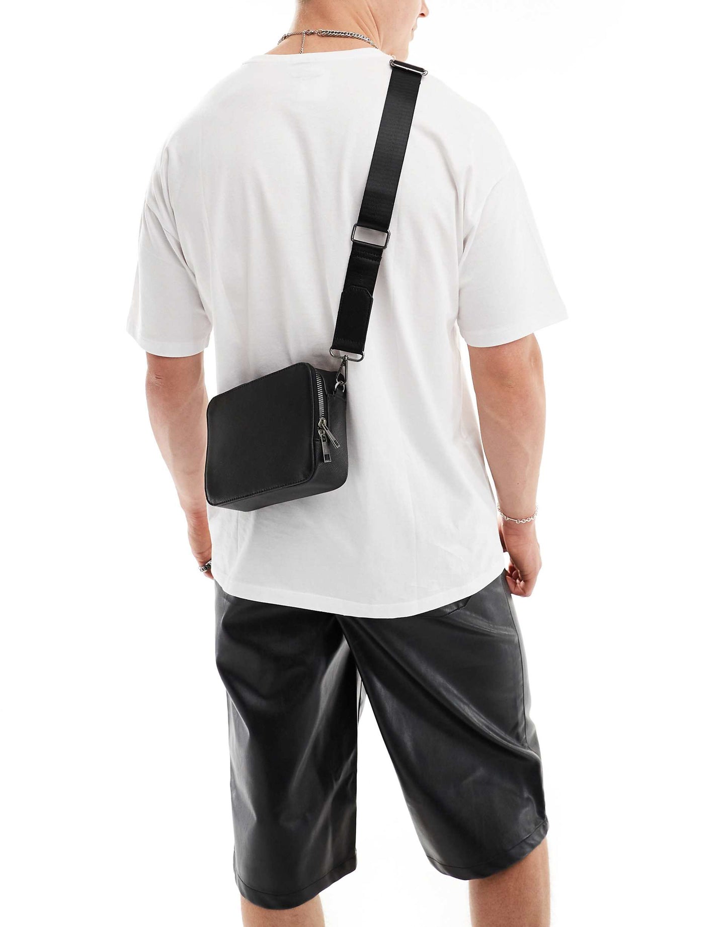 Large Faux Leather Cross Body Camera Bag