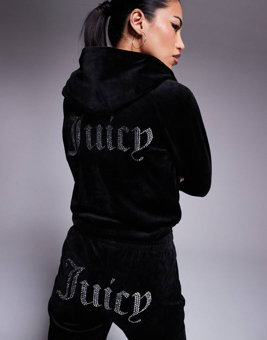 Velour Zip Through Hoodie Co-Ord