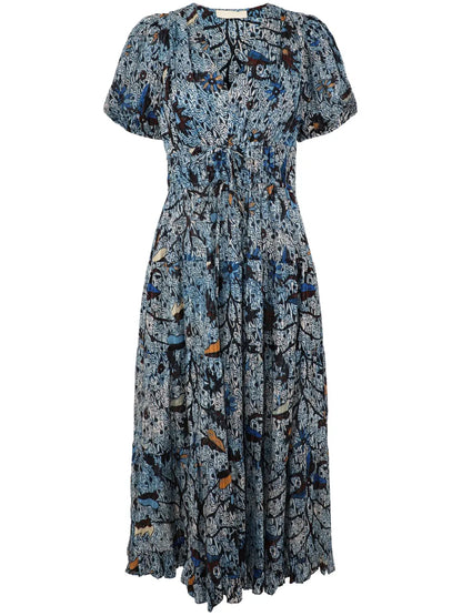 Thelma Floral-Print Midi Dress