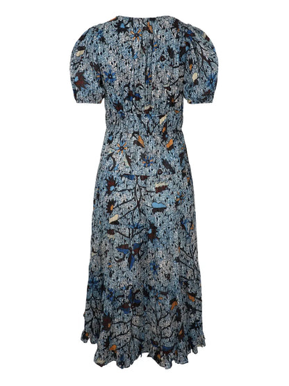 Thelma Floral-Print Midi Dress