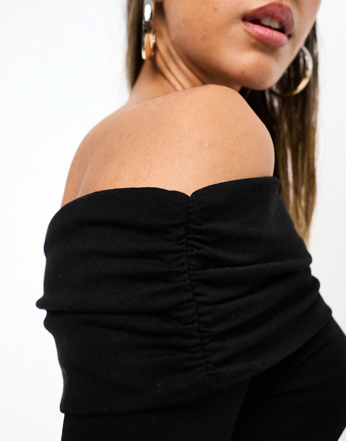 Cotton Modal Clean Fold Over Bardot Bodysuit