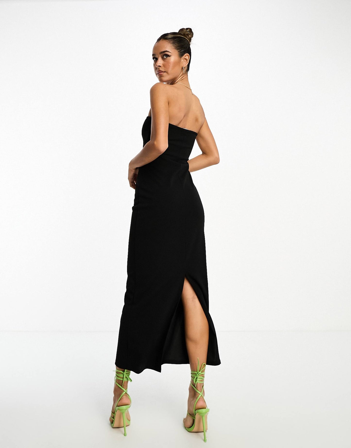 Bandeau Maxi Dress With Split Hem