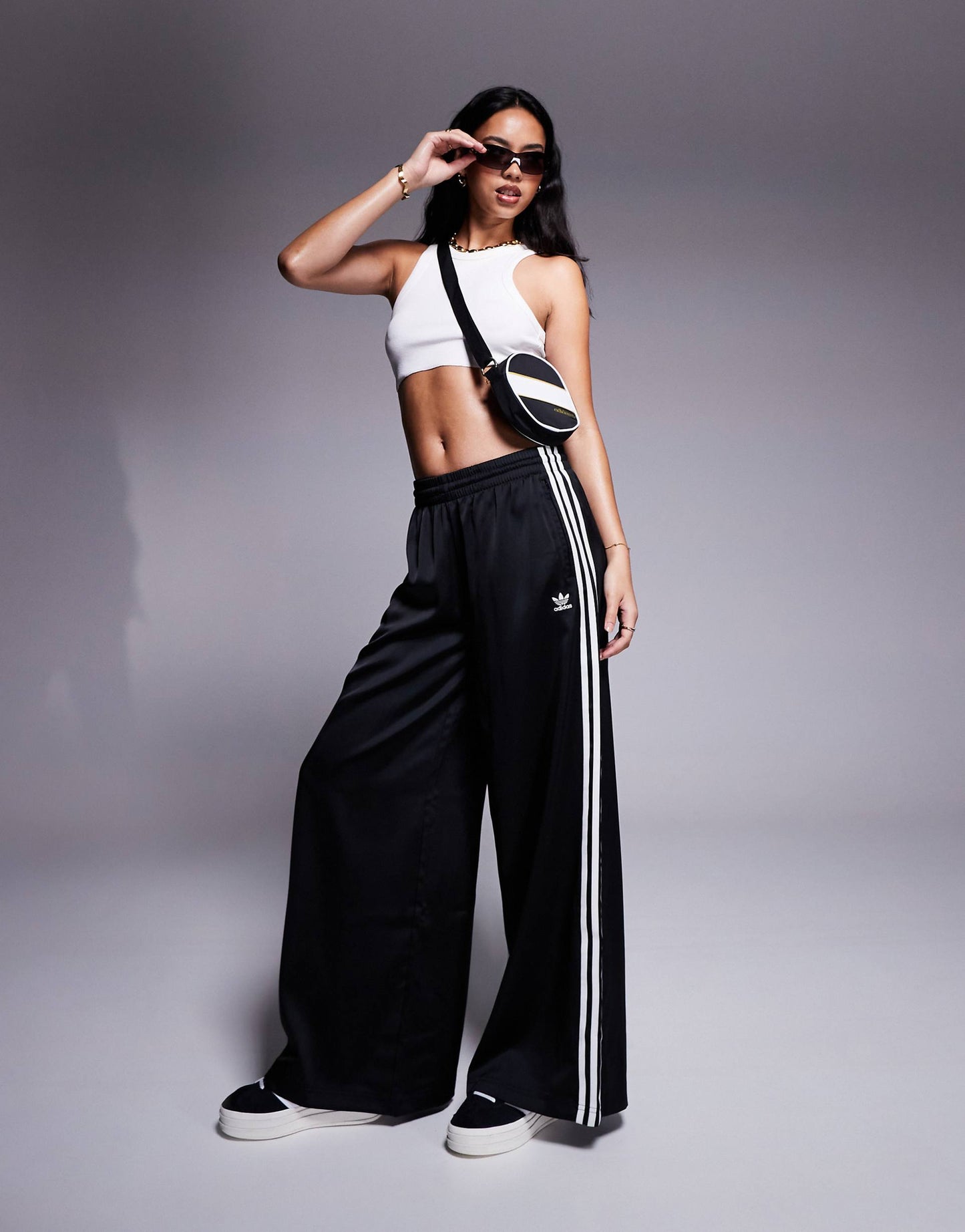 Wide Leg Satin Joggers