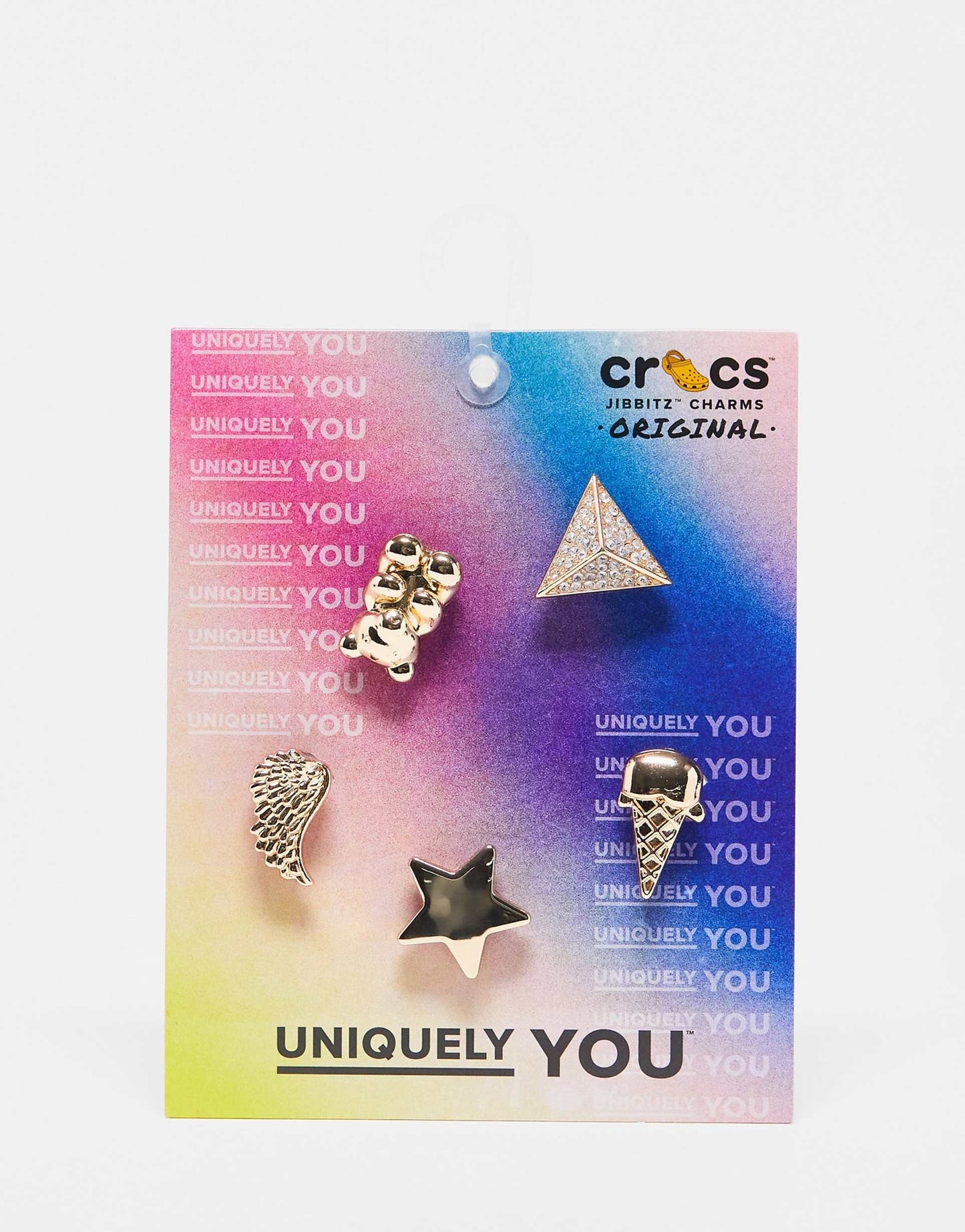 Unisex Jibbitz Gold Icons 5 Pack