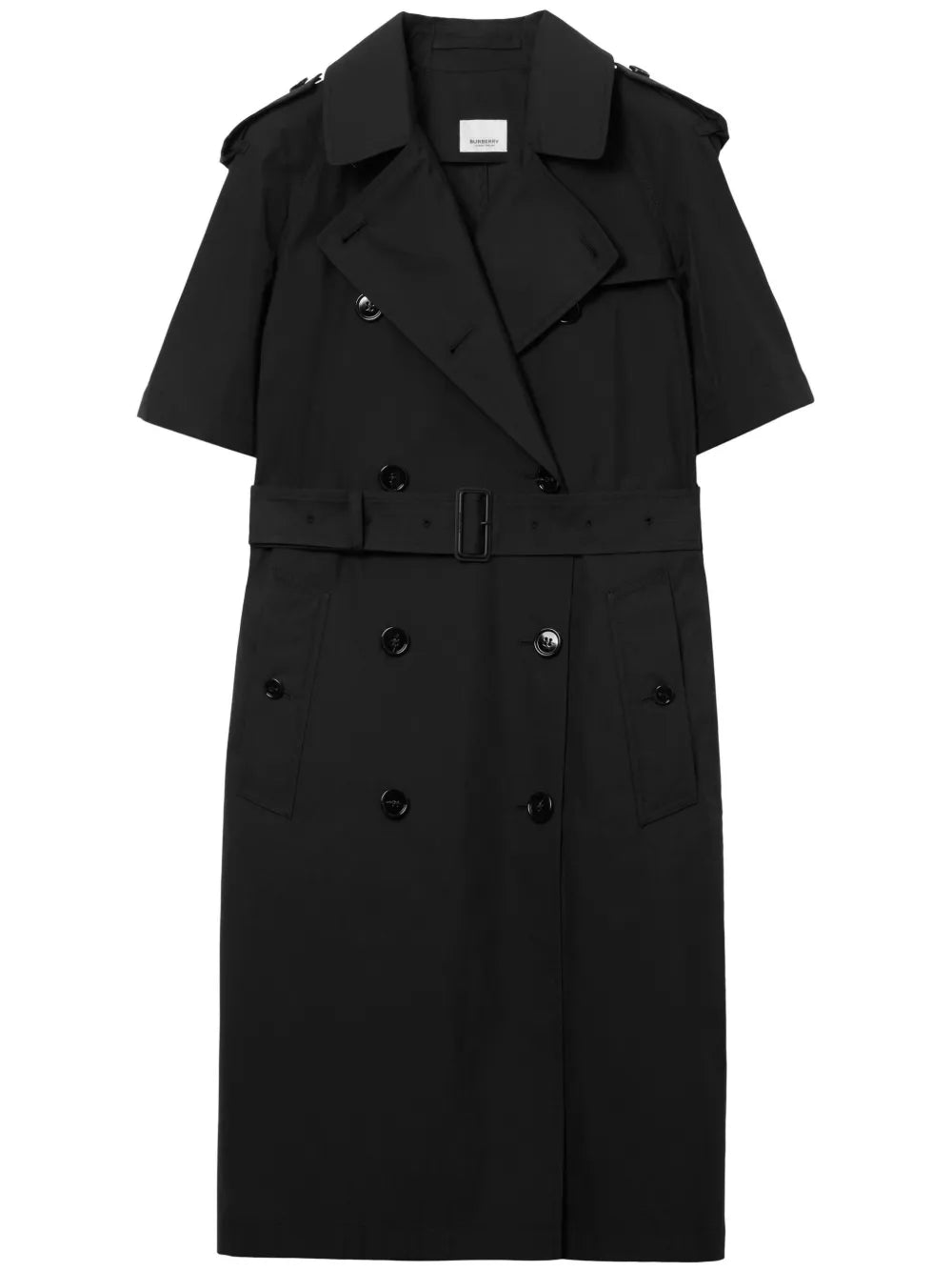 Short-Sleeved Belted Trenchcoat Dress