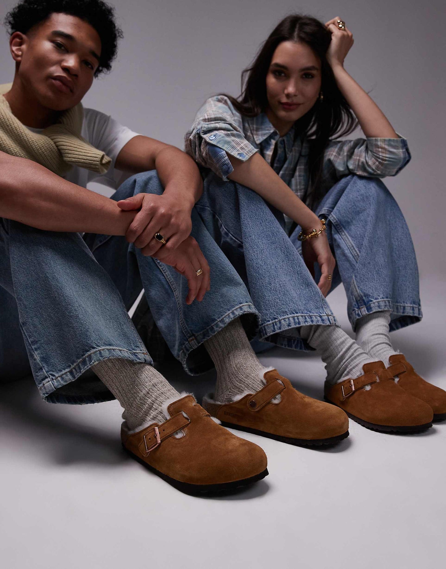 Unisex Boston Shearling Mink Lined Clogs