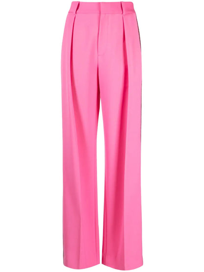 Crystal-Embellished Palazzo Trousers
