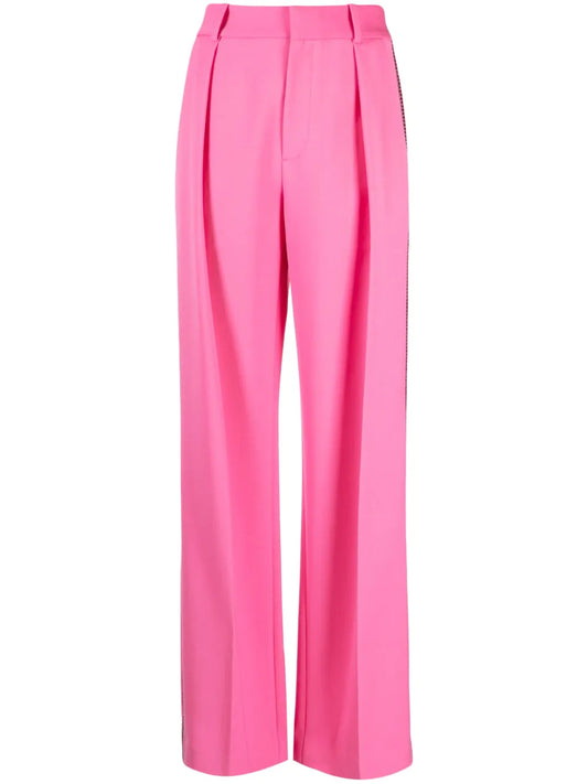 Crystal-Embellished Palazzo Trousers