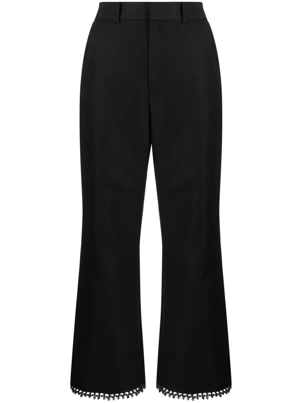 High-Waist Cropped Flared Trousers