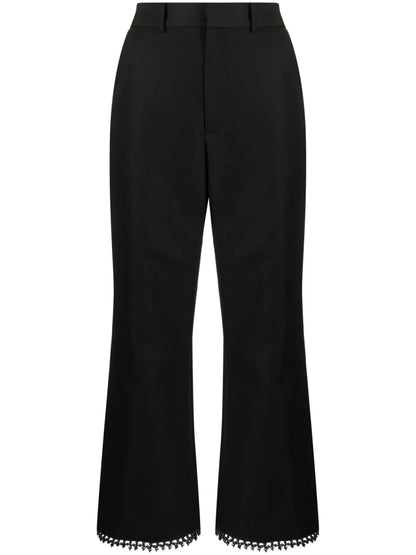 High-Waist Cropped Flared Trousers