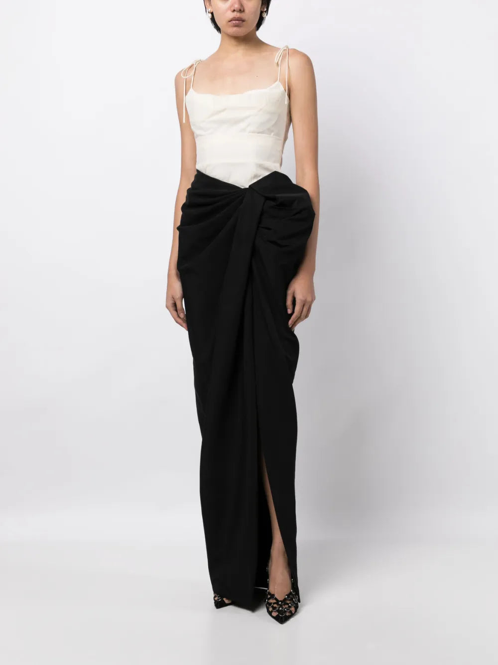 Rosebud Draped Maxi Skirt