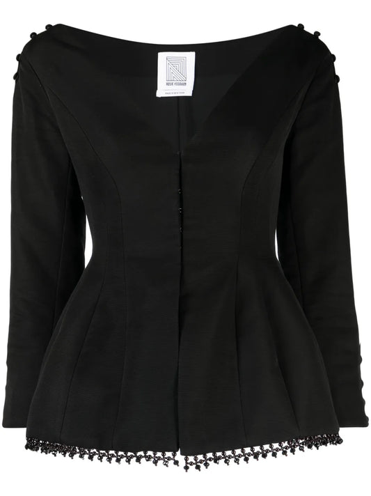 Evening Blazer Long-Sleeve Top