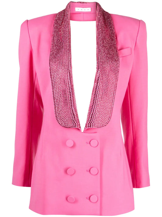 Tuxedo Crystal-Embellished Minidress