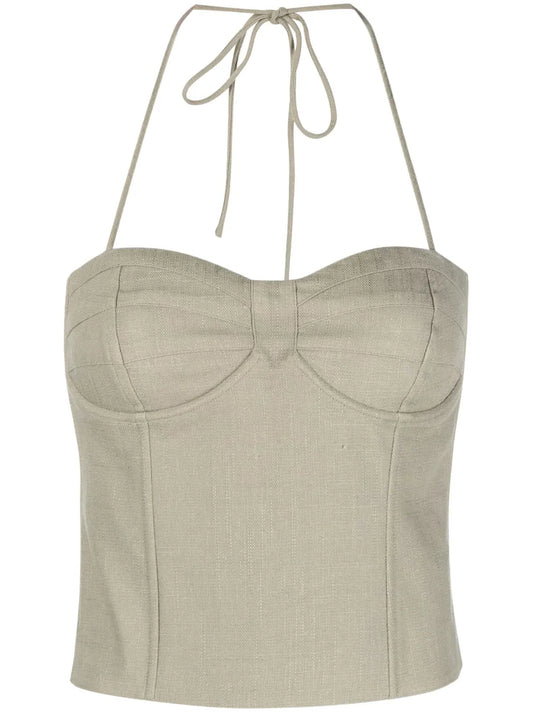 Sweetheart-Neck Ruched Corset