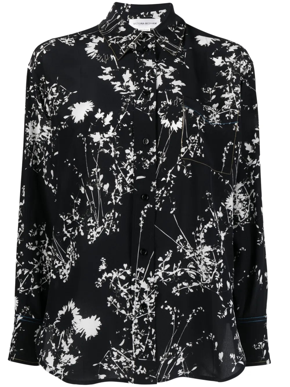 Floral-Print Silk Shirt