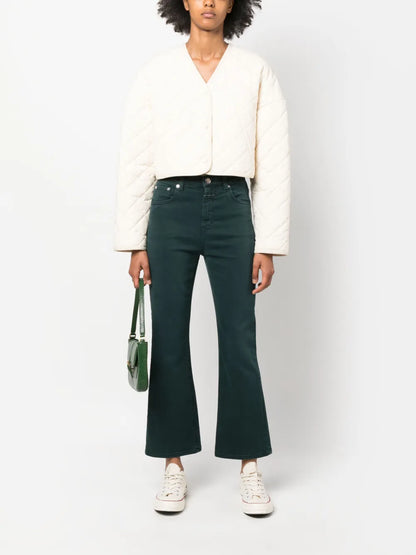 Cropped Straight-Leg Jeans