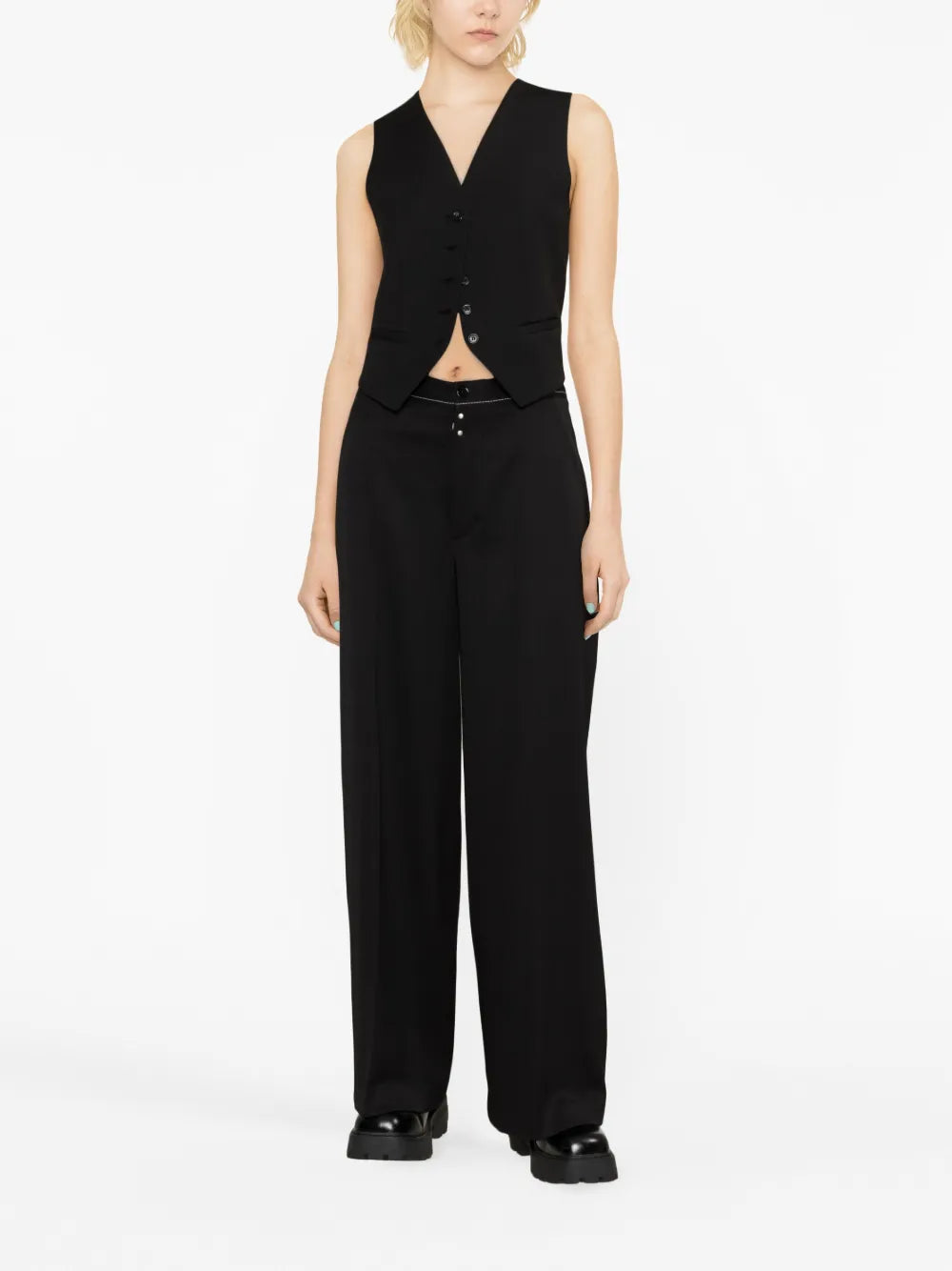 Wide-Leg Tailored Trousers