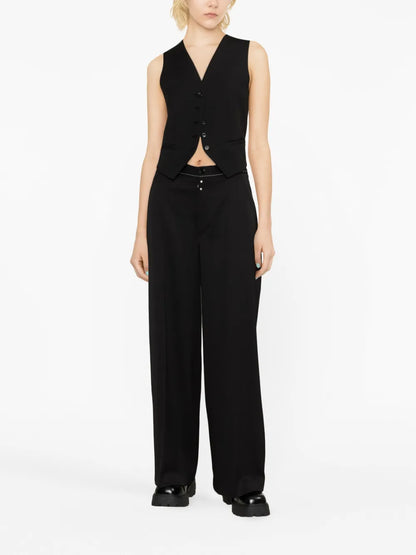 Wide-Leg Tailored Trousers