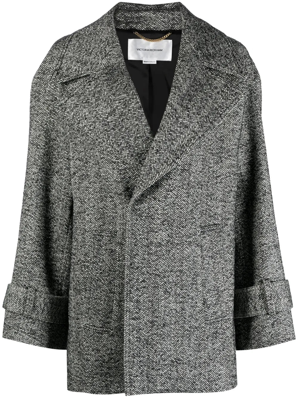 Tweed Virgin-Wool Blend Peacoat