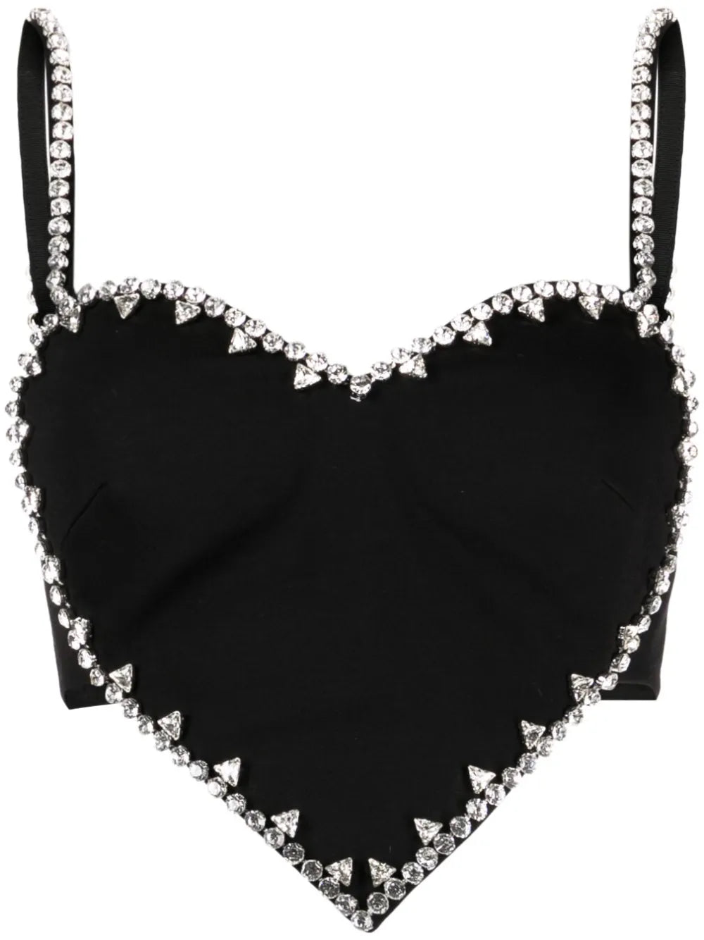 Heart-Motif Crystal-Embellished Top