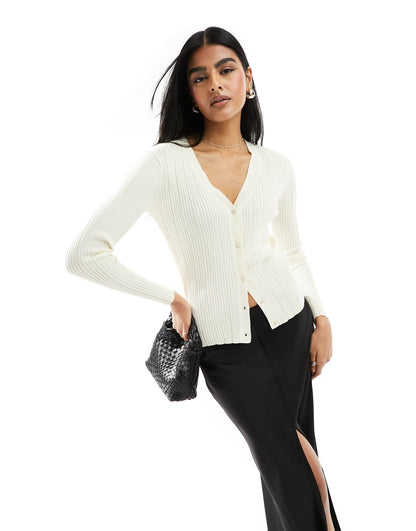 V Neck Cardigan Top