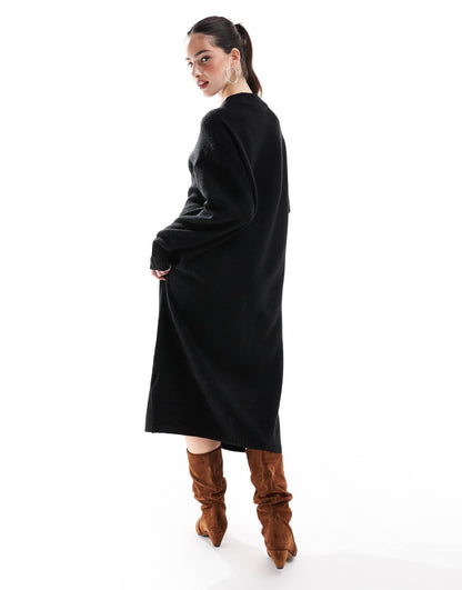 Long Sleeve Knitted Midi Dress