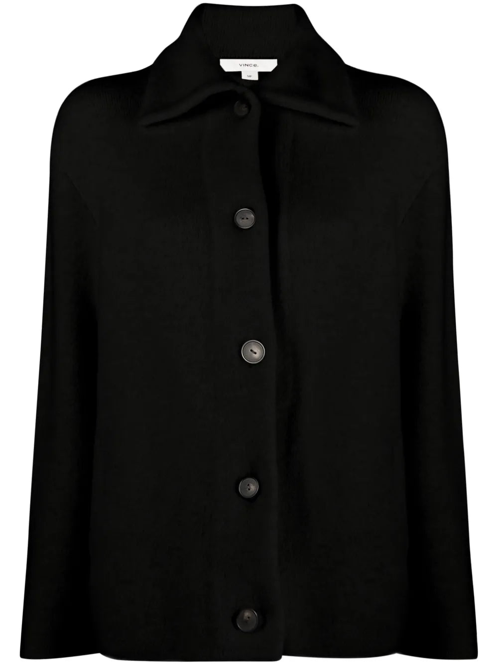 Spread-Collar Cardigan