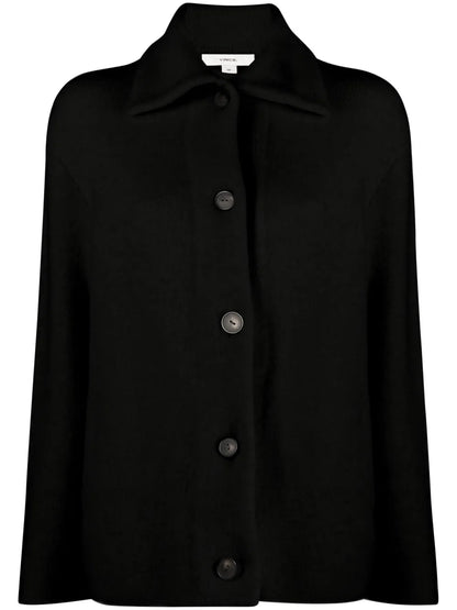 Spread-Collar Cardigan