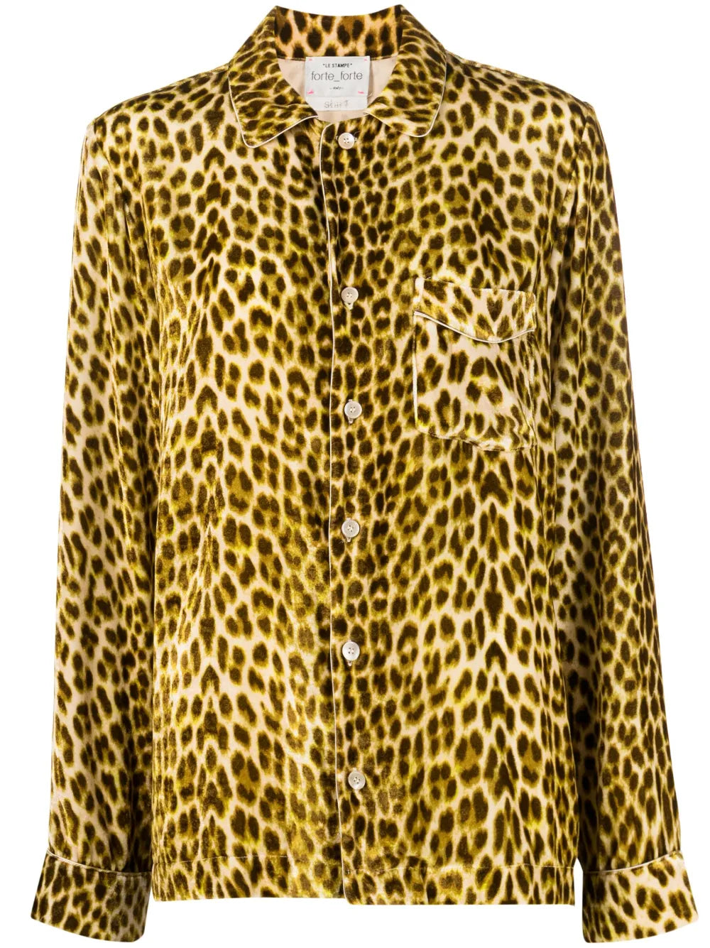 Leopard-Print Velvet Shirt
