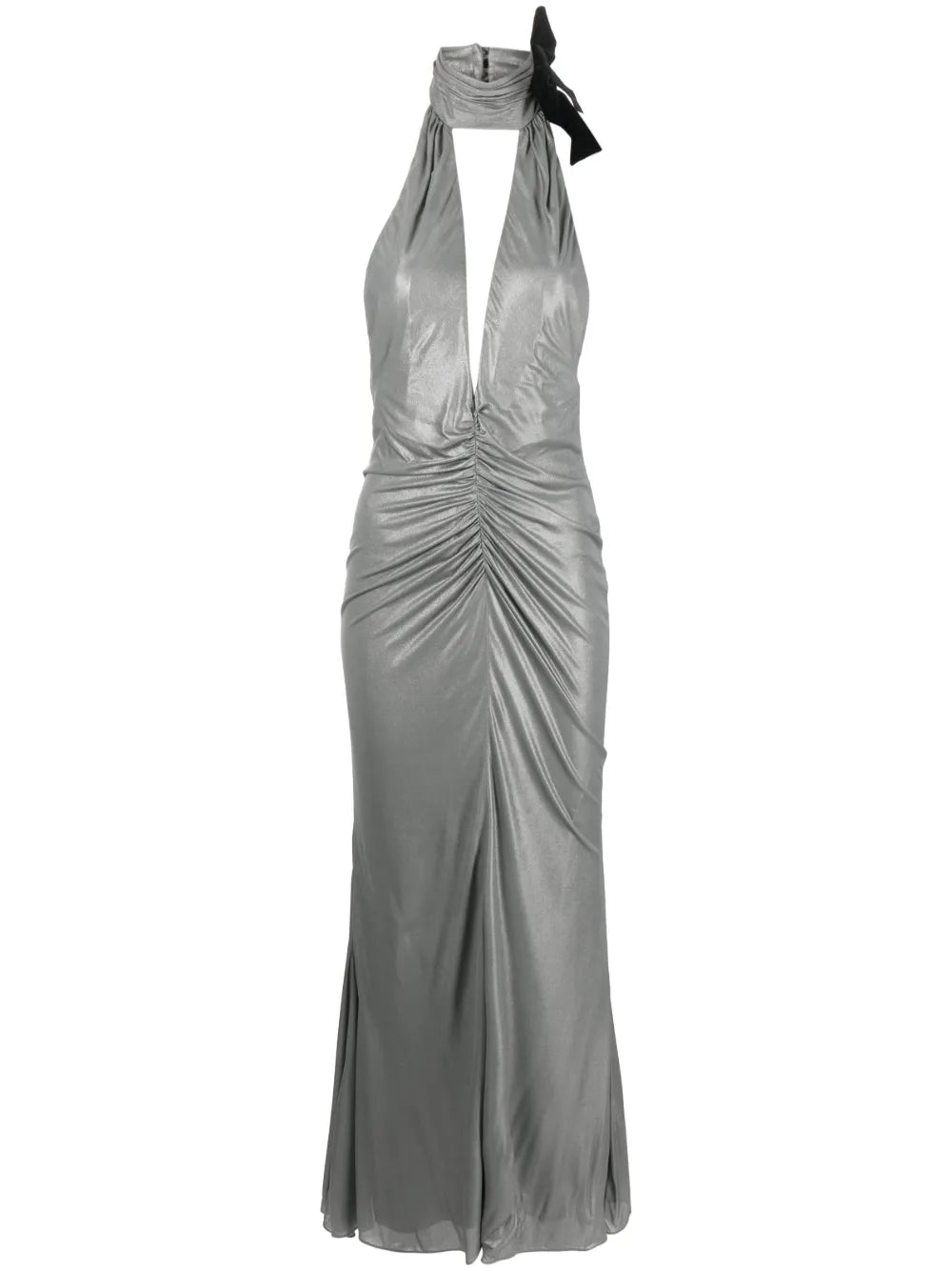Halterneck Open-Back Evening Dress