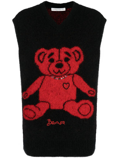 Intarsia-Knit Sweater Vest