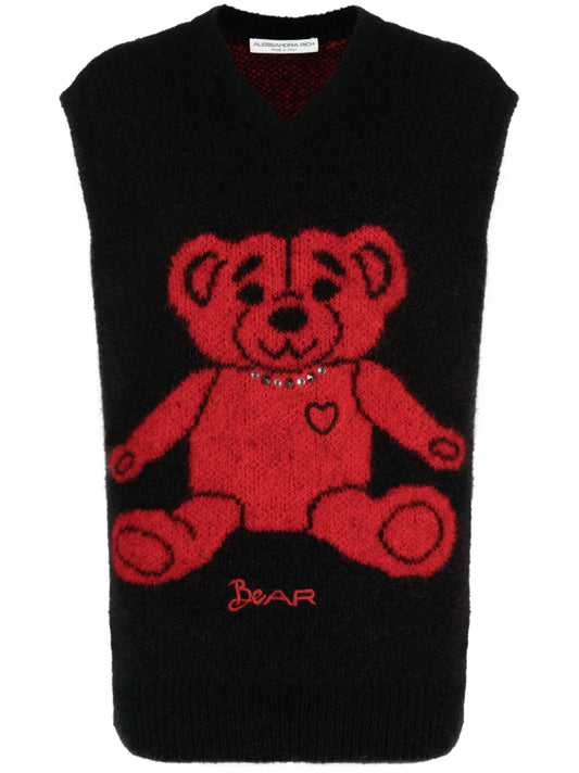 Intarsia-Knit Sweater Vest