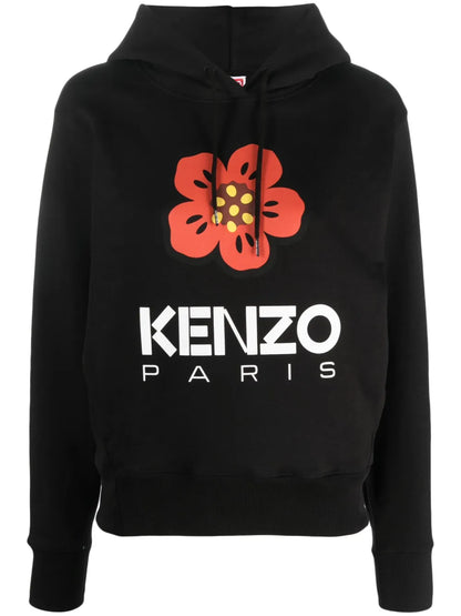 Logo-Print Long-Sleeve Hoodie