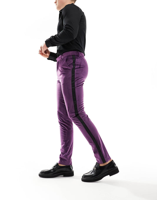 Skinny Tuxedo Suit Trouser
