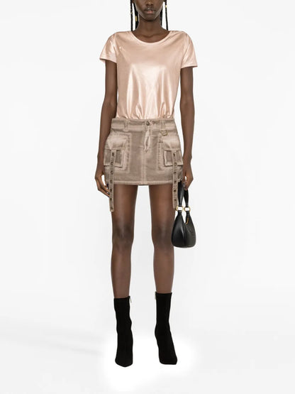 Short-Sleve Lamé T-Shirt