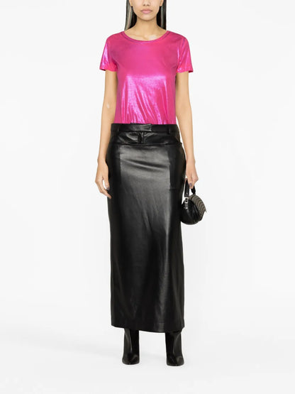 Short-Sleve Lamé T-Shirt
