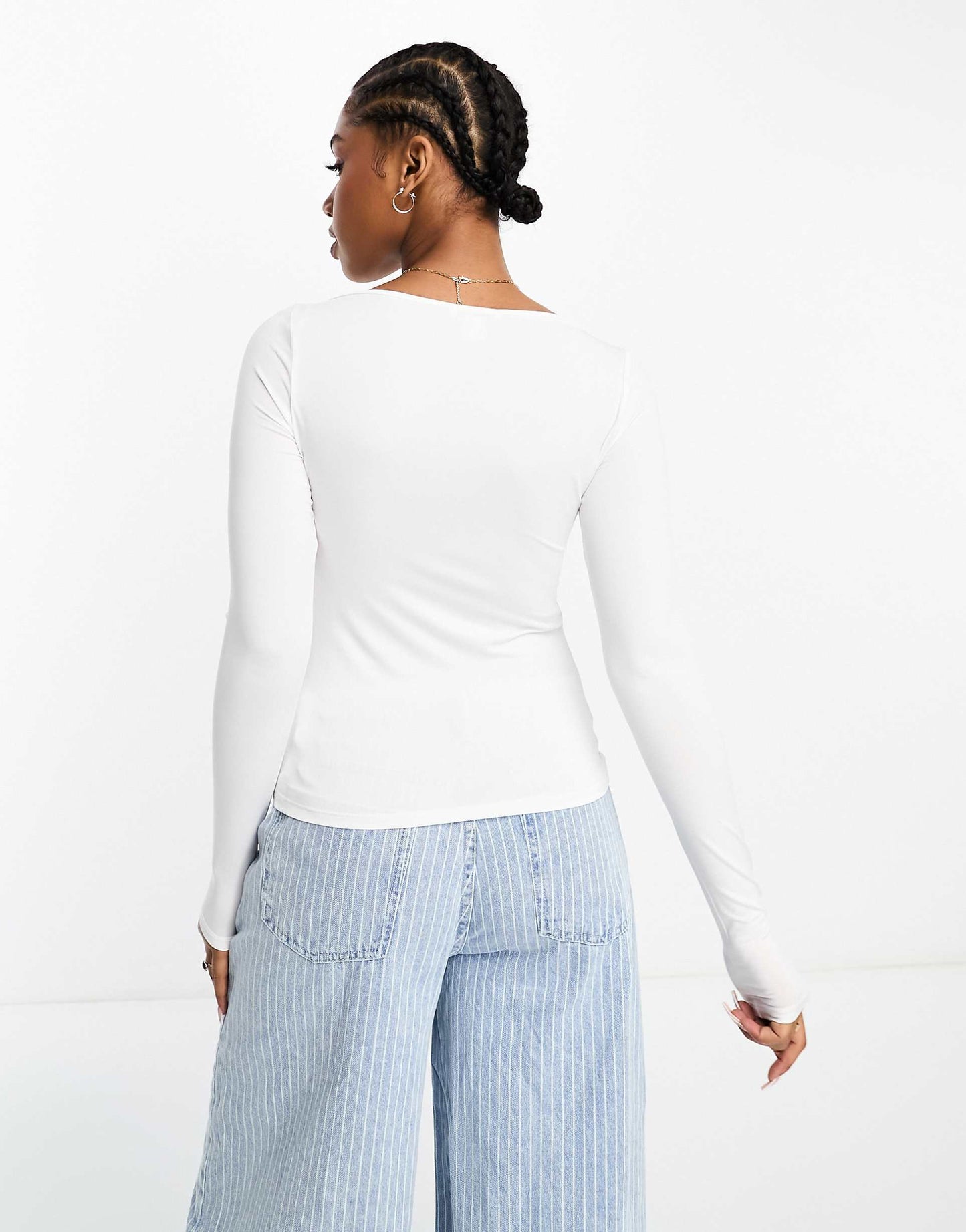 Long Sleeve Boat Neck Top