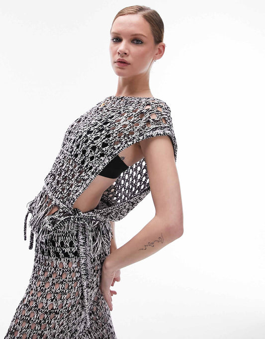 Knitted Tie Side Beach Top