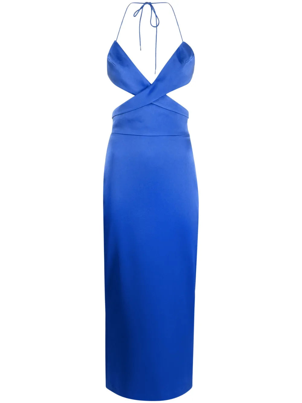 Mason Satin Cut-Out Midi Dress