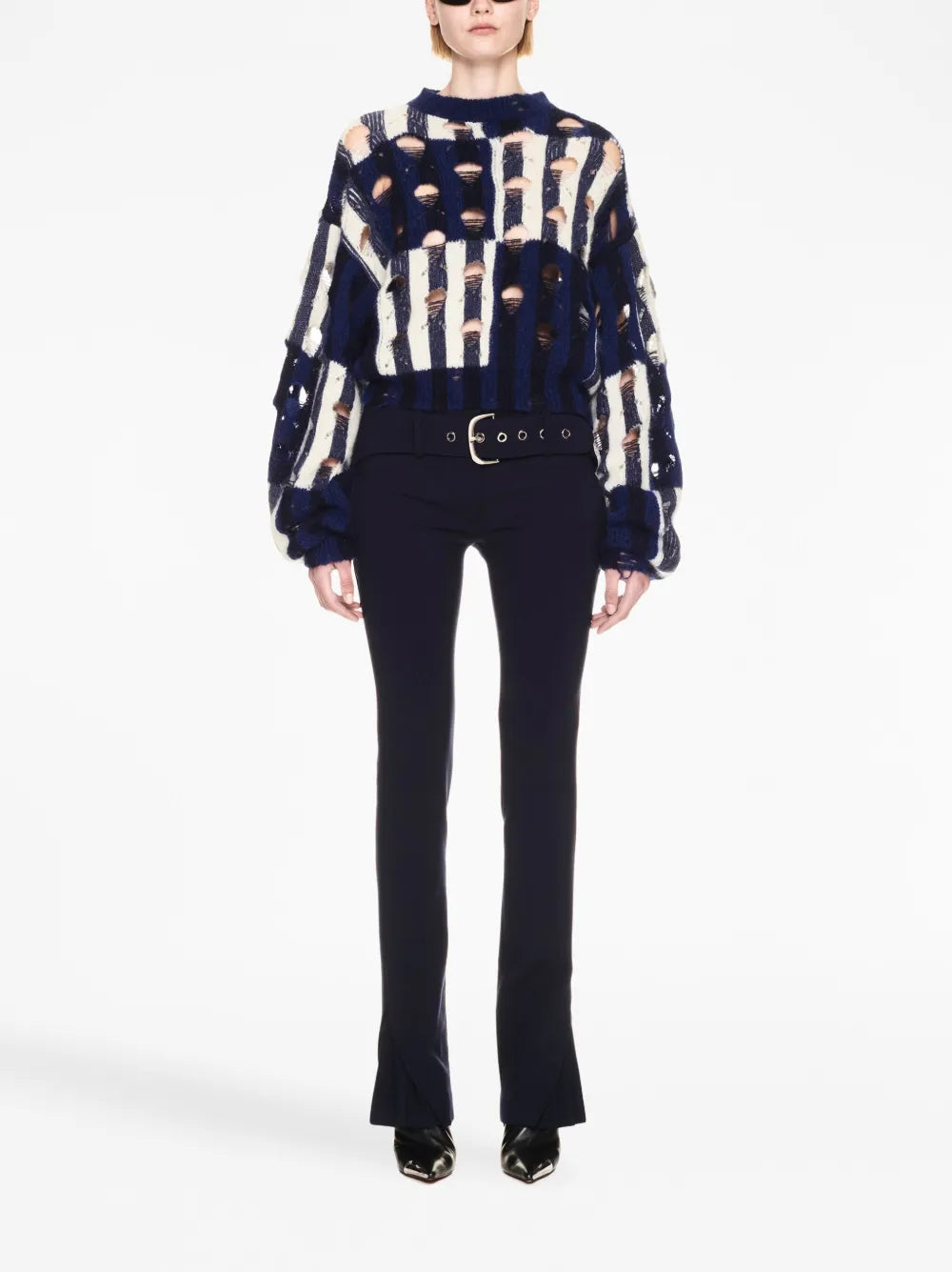 Shibori Distressed Knitted Jumper