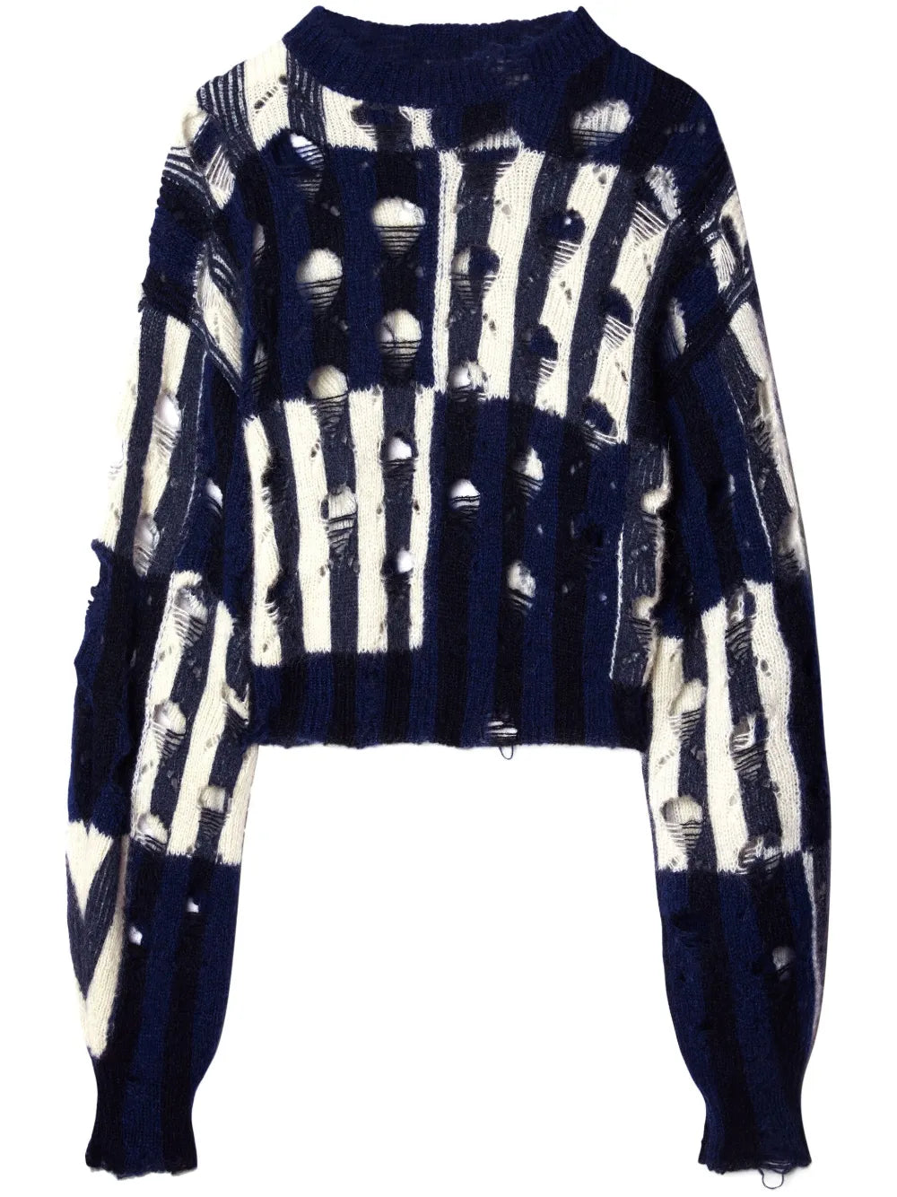 Shibori Distressed Knitted Jumper