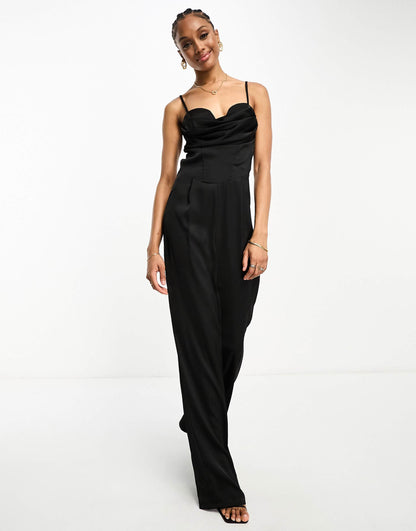 Satin Corset Jumpsuit