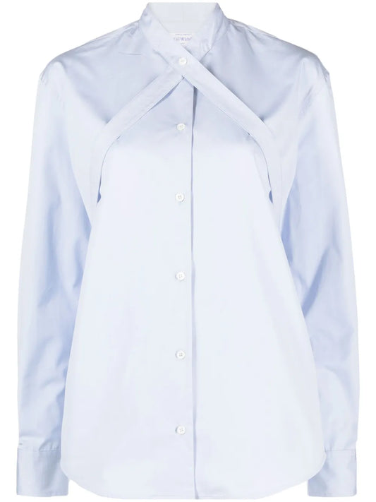 Belted Cotton-Poplin Shirt